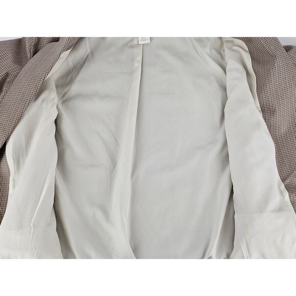 H&M WOMEN'S TAILORED BROWN PLAID LONG SLEEVE BLAZER SIZE X-SMALL - Picture 5 of 12